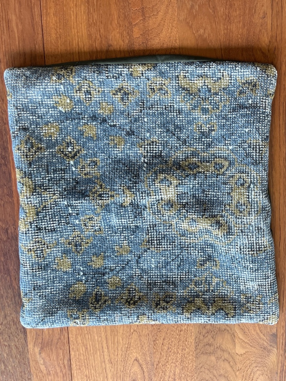 Pair of wool throw pillow covers, vintage Turkish rug textile